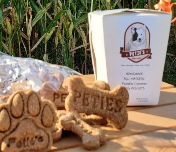 Petie's Tail Waggin' Treats! Flavors available Pumpkin Cranberry, Pumpkin Cinnamon & Peanut Butter